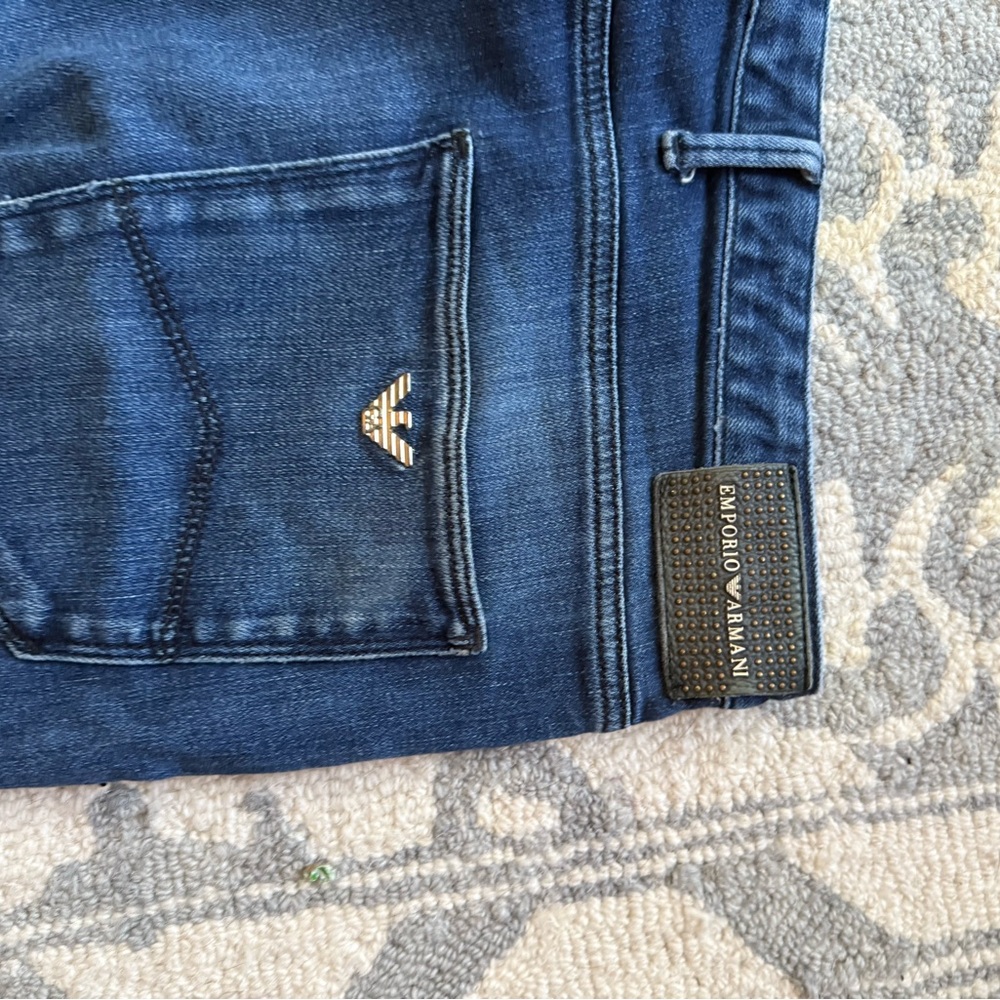 Emporio Armani Men's Deep Blue Straight Jeans